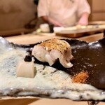 鮨 華 - 甘鯛のからすみ焼き