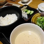 車 - いりこ出汁の効いた冷汁はマイセルフで仕上げます