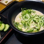 車 - 宮崎郷土料理の冷汁　いりこ出汁が口に広がる