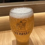 中華鉄板 上上 - ビールで乾杯！
