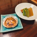 割烹 大和 - 川ガニの甲羅ミソ焼き