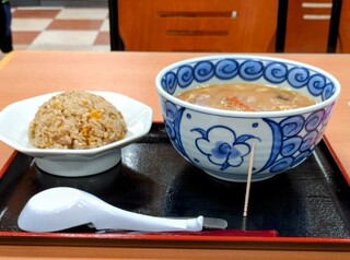 長者原サービスエリア 下り 軽食・フードコート - 仙台みそラーメンAセット(ミニチャーハン)