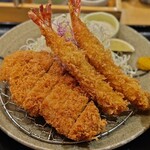 とんかつ とんQ 春日部店 - やまと豚のロースかつ と 海老フライ 