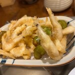 Izakaya Otsuka - 白エビと筍のかき揚げ
