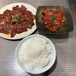 焼肉 南大門 - ハラミ2人前・国産カルビ1人前・ライス大