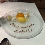 Crevette Dining - 奥さんデザート　温州みかんのコンポート　カモミールのムース