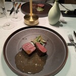 Crevette Dining - 黒毛和牛ランイチの低温ロースト　かつお梅を効かせたジュのソース