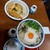 讃松庵 - 料理写真:天ぷらぶっかけ(小)ととろろぶっかけ(大)