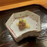 296289707 - 蛍烏賊のなめろう＆ホワイトアスパラ