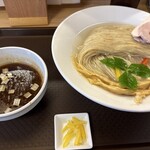 めん処 きよ洲 - 出汁が効いてる！貝汁昆布水の芳醇つけ麺1200円税込
