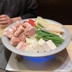 遊山 - 明太子もつ鍋。美味し。