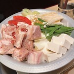 遊山 - 明太子もつ鍋。美味し。