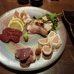 296296959 - 鳥刺し5点盛り
