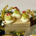 Ristorante IL PRINCIPE - エチオピアンカルダモンをきかせたメレンゲにピスタチオクリーム