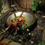 漱流 - 庭を模した空間（水を流してくれました）