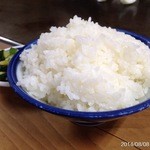 滝川ホルモン店 - 2014.8.8(金)17時　お薦め　ホルモン700円+かしわ親半分240円+白飯大250円=1190円