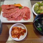 大陸食道 - 上カルビランチ￥1700+サラダキムチ￥50