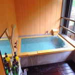 本家伴久 - 部屋（國時）の部屋風呂 もちろん源泉かけ流し(2014.Aug)