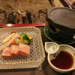 本家伴久 - Ａ５ランク栃木和牛の鉄板焼き (2014.Aug)