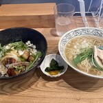 やんべ丼 - 料理写真:◆焼き鳥丼&塩ラーメン◆