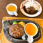 トマト&オニオン - 料理写真:チェダーソースハンバーグランチ