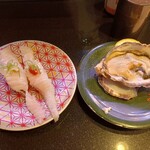 回し寿司 活 活美登利 池袋店 - エンガワおいしー、殻付き牡蠣おいしー！！