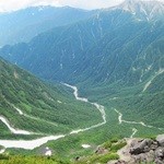 ヒュッテ大槍 - 北鎌尾根と東鎌尾根の間の谷