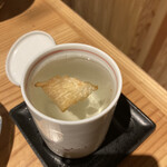 旨いものや廉 - 河豚ひれ酒680円　つぎ酒500円