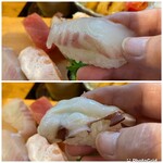 南天寿司 - 上 鯛
下 タコ