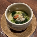 鮨と和の食　清吉 - アオサとアサリの茶碗蒸し