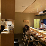 鮨と和の食　清吉 - カウンター席の様子