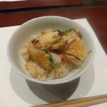 割烹 清風 - 筍ご飯（盛り付け）