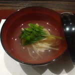 割烹 清風 - お椀（筍・木の芽）
