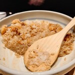 天ぷら 中村 - 小エビと野菜の混ぜご飯