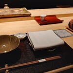 天ぷら 中村 - テーブルまわり①