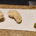 天ぷら 中村 - 牡蠣（１つはお好みで１つはすだち）