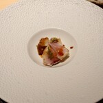 天ぷら 中村 - ブリ大根（かぶらとブリが２切れずつ口の中でブリ大根が完成する）