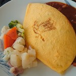 グリル - オムライス 茸のデミグラスソース サラダ・デザート付き