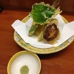 旬菜郷土料理 一隆 - 天ぷら盛り合わせ