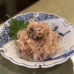 なつかし家 - みょうがの青唐みそのせ　580円