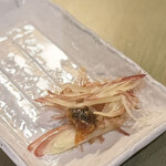 なつかし家 - みょうがの青唐みそのせ　取り分け