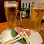 個室居酒屋 古民家和食ダイニング きよ久 - 根らっきょうの生ハム巻き