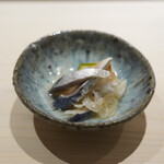 鮨 西崎 - 酢の物　鰯、玉ねぎ、人参、ピーマン