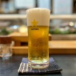 寿し辰 - 黒ラベル生♪寿し辰っつぁんのビールは美味しい♡