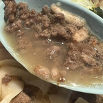 麺屋 丸福 - 挽肉たっぷり牛骨スープ‼️