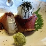 とうふ屋うかい - カンパチと炙り鮪