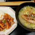 極上中華軒 - 醤油ラーメン＋油淋鶏ライス