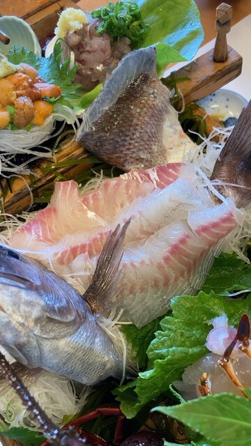 うに清！真鶴No.1海鮮料理店で食べる磯料理(亀)〜雲丹、伊勢海老