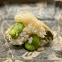 鎌倉 北じま - 蛤と空豆の冷粥