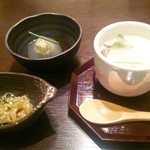 けやき亭 - 酢の物、ゼリー寄せ、茶碗蒸し